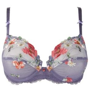 LISE CHARMEL Reve Orchidee full cup embroidered bra 32C NWT